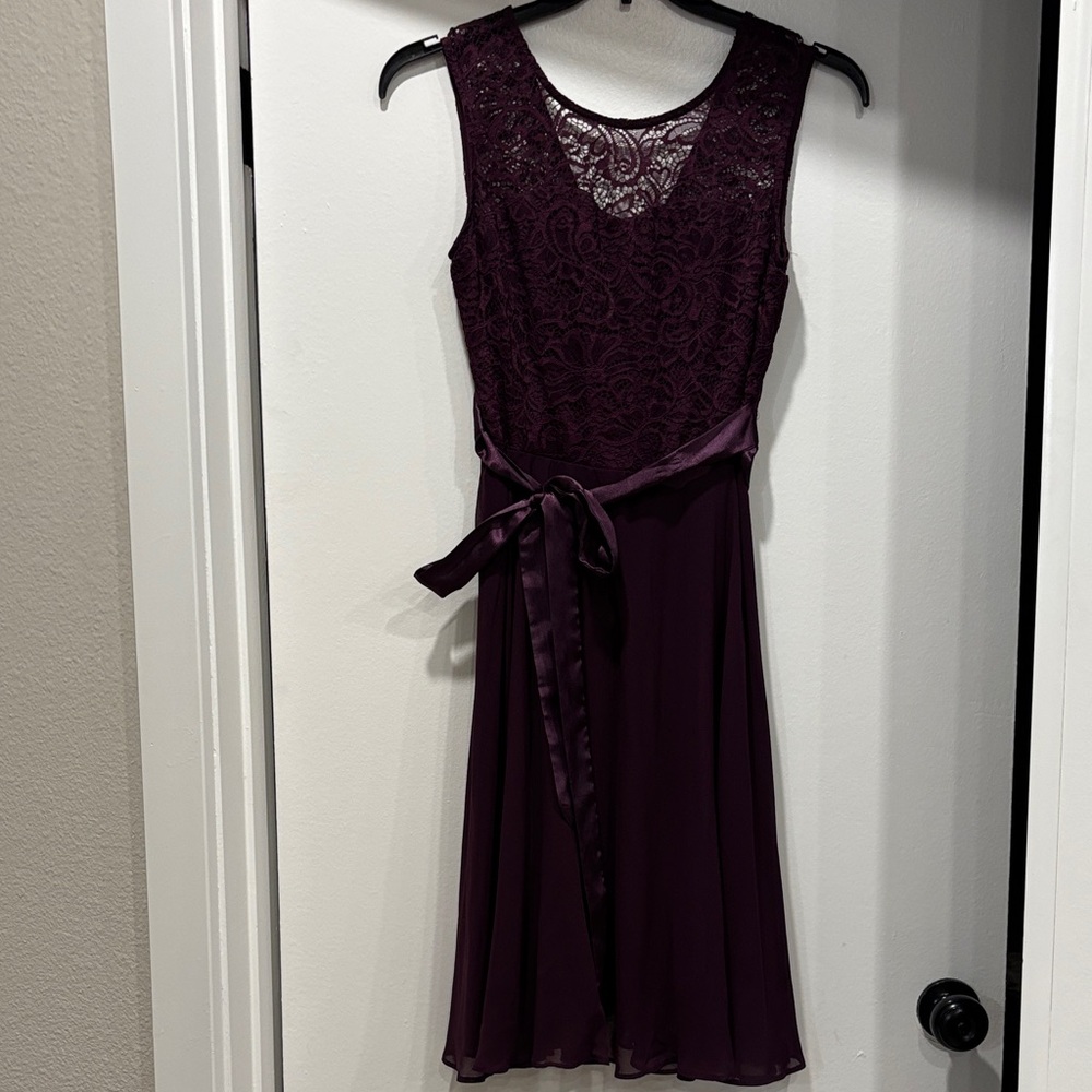 Beautiful Lace plum Dress, wore once.